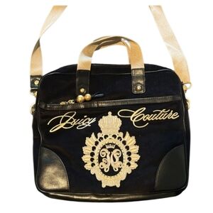 Juicy Couture Black and Tan Crest Bag